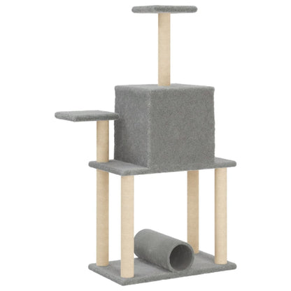 Arbre à chat avec griffoir en sisal gris clair 122 cm