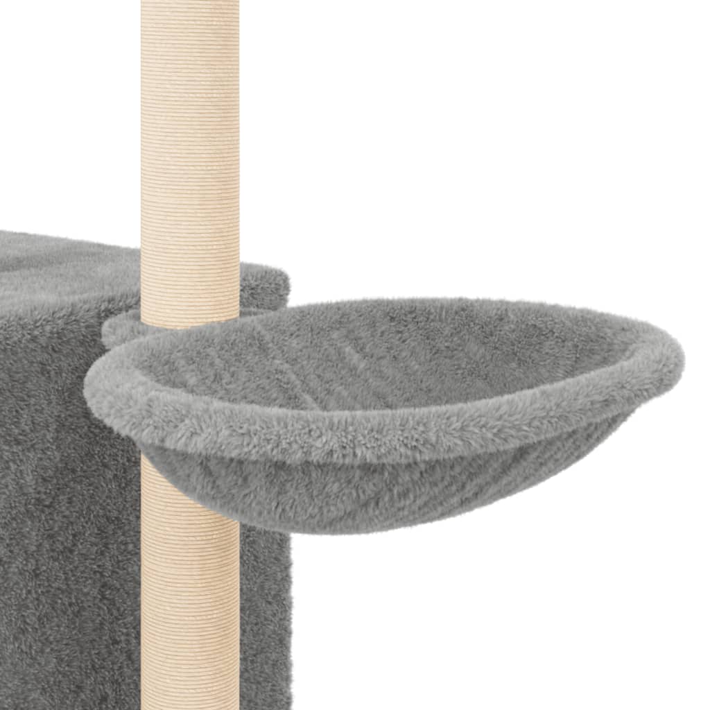 Arbre à chat avec griffoir en sisal gris clair 145 cm