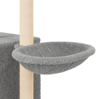 Arbre à chat avec griffoir en sisal gris clair 145 cm