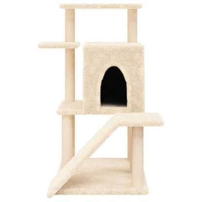 Arbre à chat avec griffoir en sisal crème 97 cm