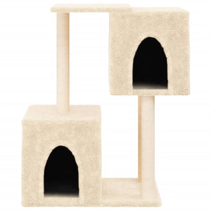 Arbre à chat avec griffoir en sisal crème 86 cm