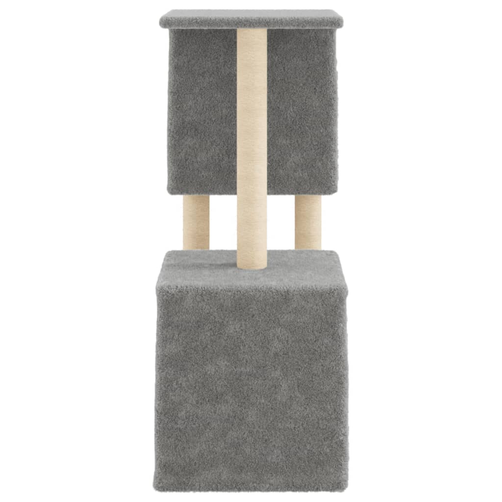 Rascador con postes rascadores de sisal gris claro 86 cm