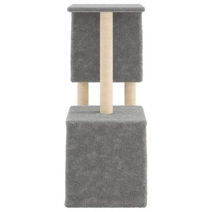 Rascador con postes rascadores de sisal gris claro 86 cm