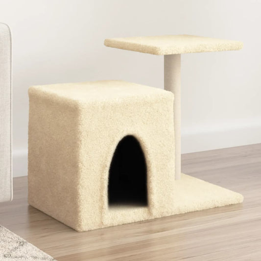 Arbre à chat avec griffoir en sisal crème 50,5 cm