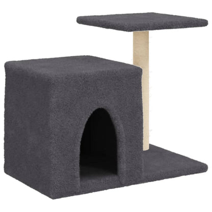 Arbre à chat avec griffoir en sisal gris foncé 50,5 cm