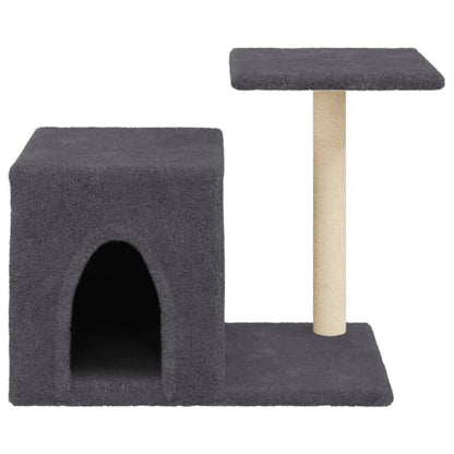 Arbre à chat avec griffoir en sisal gris foncé 50,5 cm