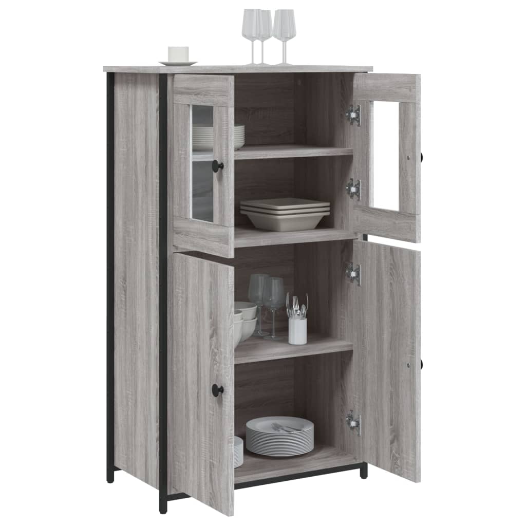 Highboard Grau Sonoma 62x32x106,5 cm Holzwerkstoff