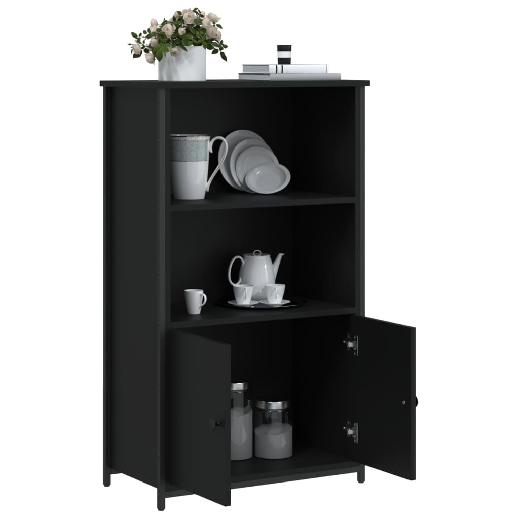 Highboard Schwarz 62x32x103,5 cm Holzwerkstoff