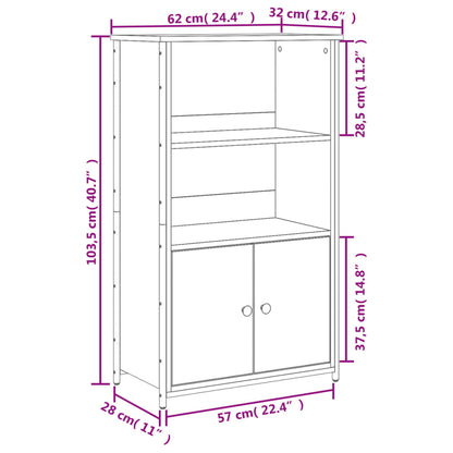 Alacena Gris Sonoma 62x32x103,5 cm fabricada en madera