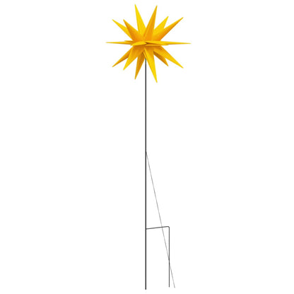 Étoile de Noël LED avec piquet pliable jaune 57 cm