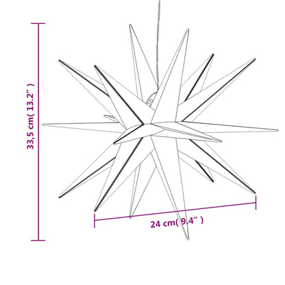 Étoiles de Noël LED 3 pièces pliables rouges.