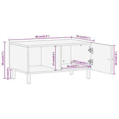 Couchtisch 80x50x40 cm Massivholz Mango