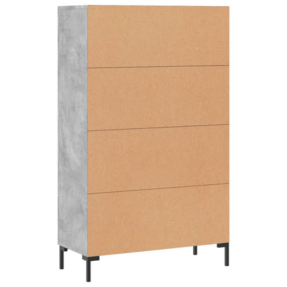 Highboard Betongrau 69,5x31x115 cm Holzwerkstoff