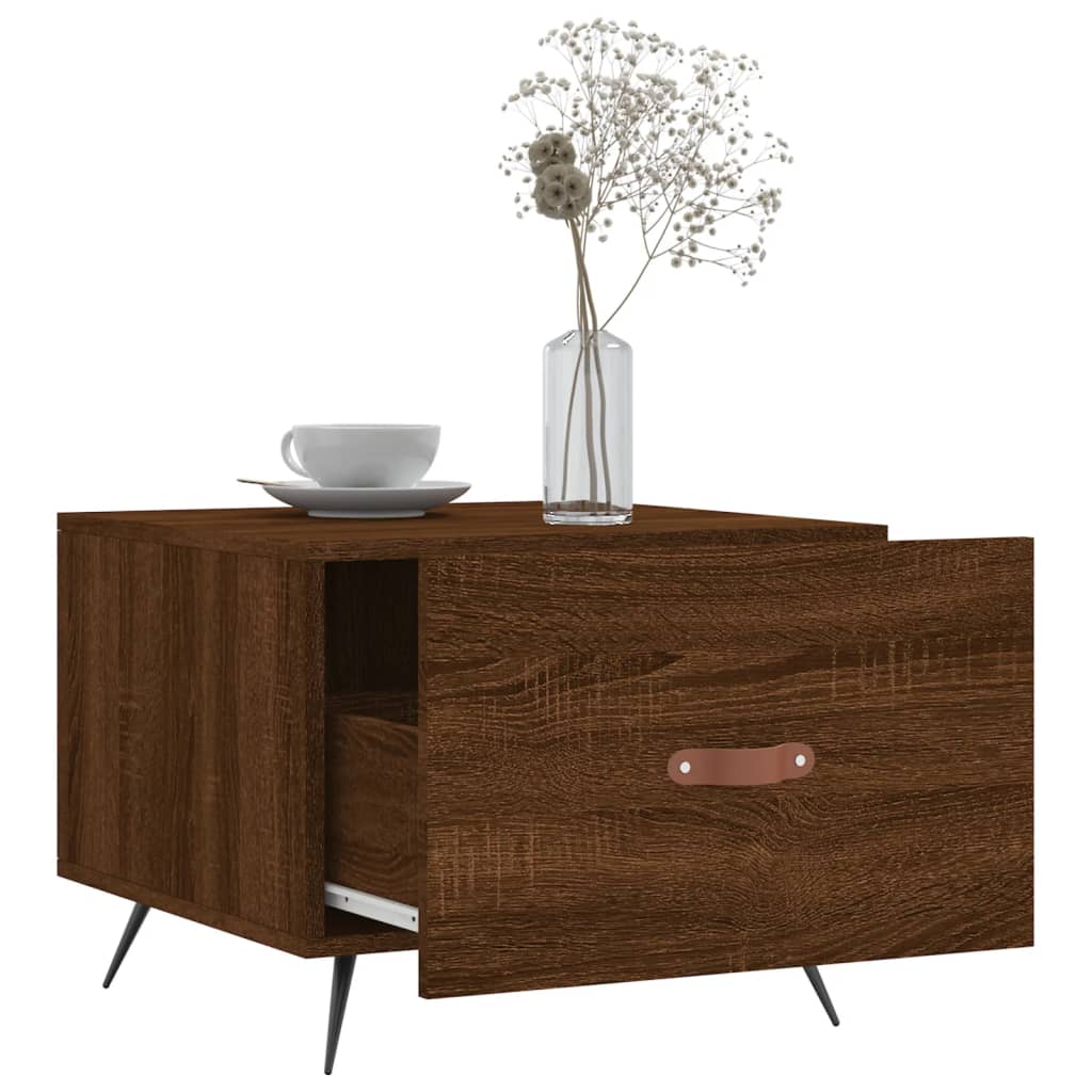 Couchtisch Braun Eichen-Optik 50x50x40 cm Holzwerkstoff