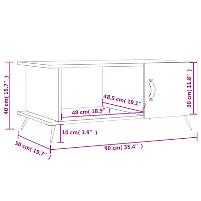 Couchtisch Räuchereiche 90x50x40 cm Holzwerkstoff