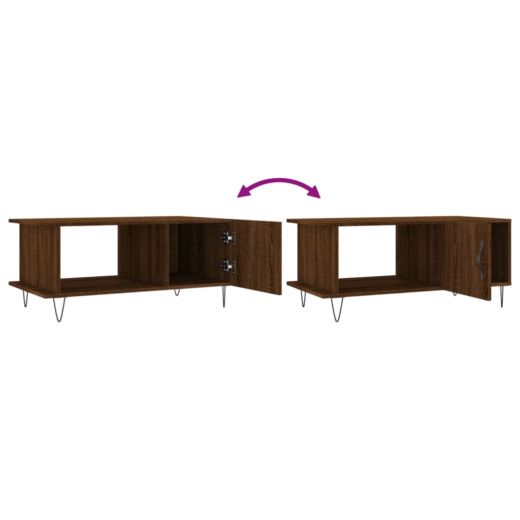 Couchtisch Braun Eichen-Optik 90x50x40 cm Holzwerkstoff