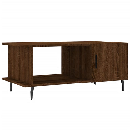 Table basse aspect chêne marron 90x50x40 cm en bois