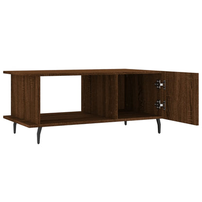 Table basse aspect chêne marron 90x50x40 cm en bois