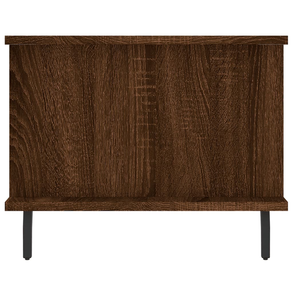 Table basse aspect chêne marron 90x50x40 cm en bois