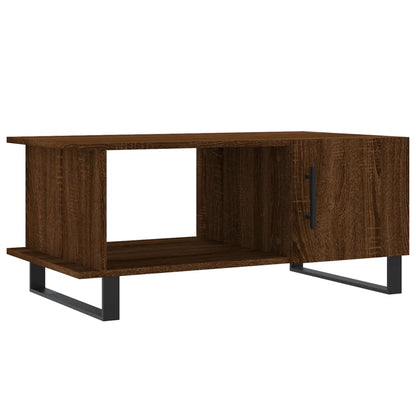 Mesa de centro aspecto roble marrón 90x50x40 cm de madera