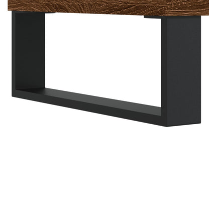 Mesa de centro aspecto roble marrón 90x50x40 cm de madera