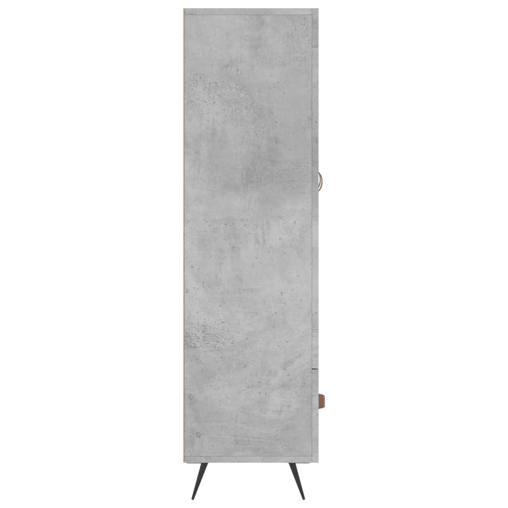 Alacena hormigón gris 69,5x31x115 cm de madera