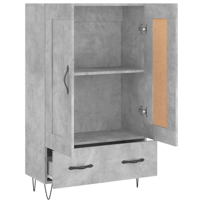 Highboard Betongrau 69,5x31x115 cm Holzwerkstoff