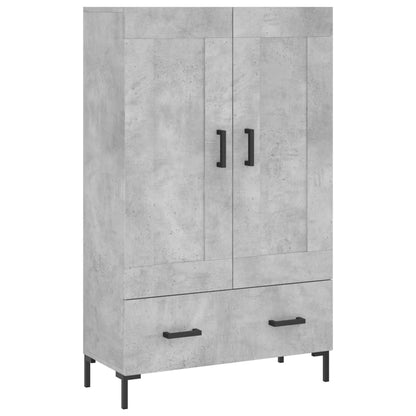 Alacena hormigón gris 69,5x31x115 cm de madera