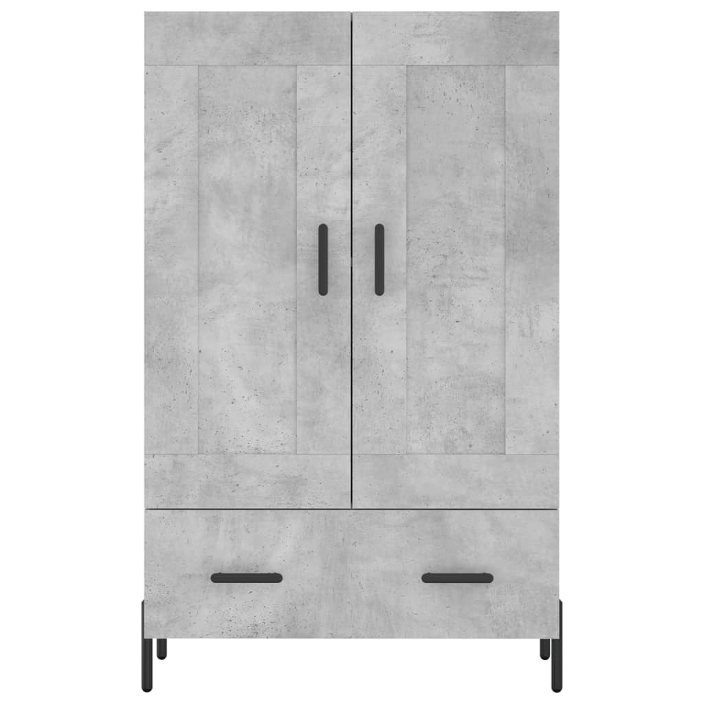 Highboard Betongrau 69,5x31x115 cm Holzwerkstoff