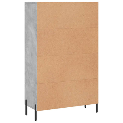 Highboard Betongrau 69,5x31x115 cm Holzwerkstoff