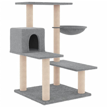 Arbre à chat avec griffoir en sisal gris clair 82,5 cm