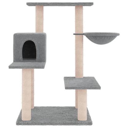 Arbre à chat avec griffoir en sisal gris clair 82,5 cm