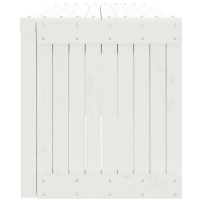 Banc de jardin extensible blanc 212,5x40,5x45 cm bois de pin massif