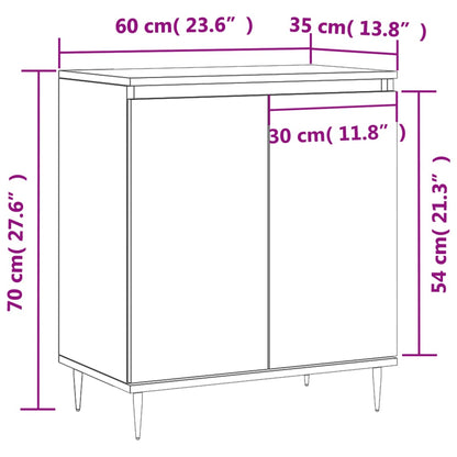 Sideboard Hochglanz-Weiß 60x35x70 cm Holzwerkstoff