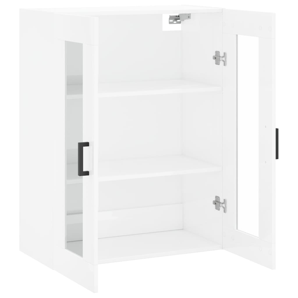 Wandschrank Hochglanz-Weiß 69,5x34x90 cm