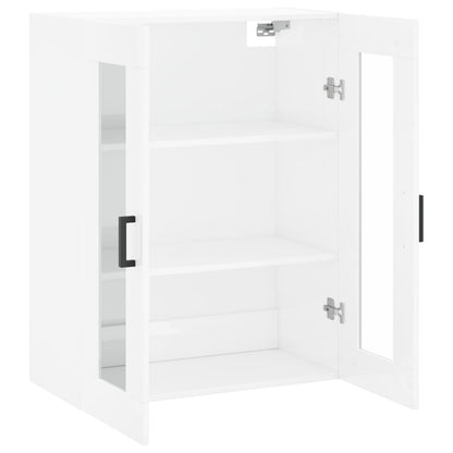 Wandschrank Hochglanz-Weiß 69,5x34x90 cm