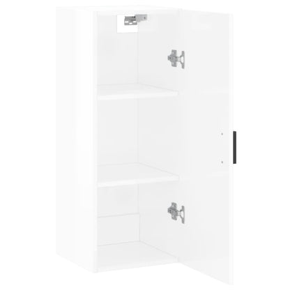 Wandschrank Hochglanz-Weiß 34,5x34x90 cm