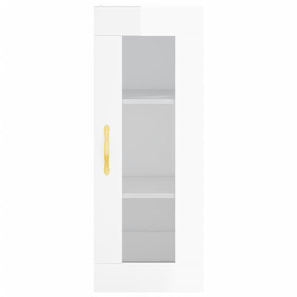 Wandschrank Hochglanz-Weiß 34,5x34x90 cm