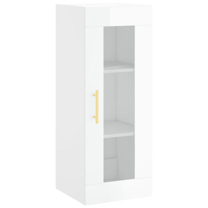 Wandschrank Hochglanz-Weiß 34,5x34x90 cm