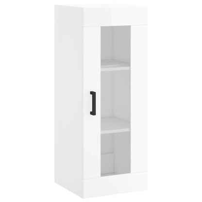 Wandschrank Hochglanz-Weiß 34,5x34x90 cm