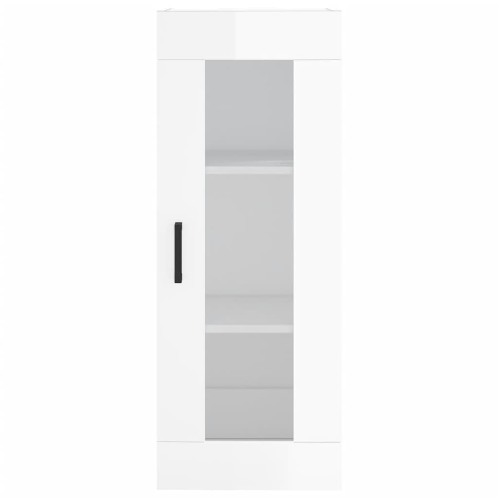 Wandschrank Hochglanz-Weiß 34,5x34x90 cm