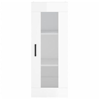 Wandschrank Hochglanz-Weiß 34,5x34x90 cm