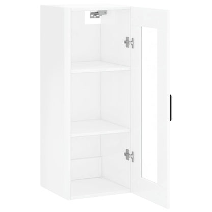 Wandschrank Hochglanz-Weiß 34,5x34x90 cm