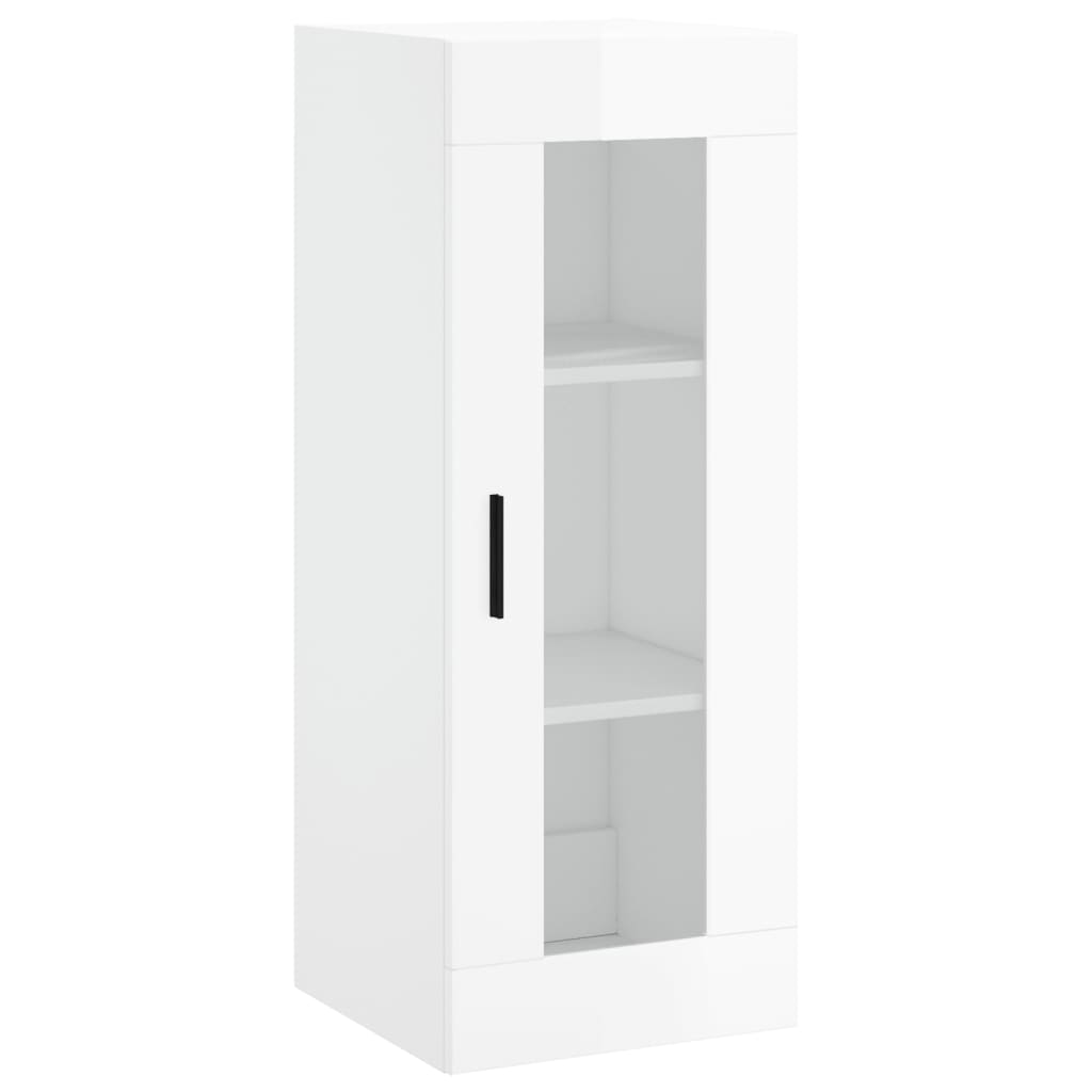 Wandschrank Hochglanz-Weiß 34,5x34x90 cm