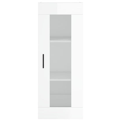 Wandschrank Hochglanz-Weiß 34,5x34x90 cm