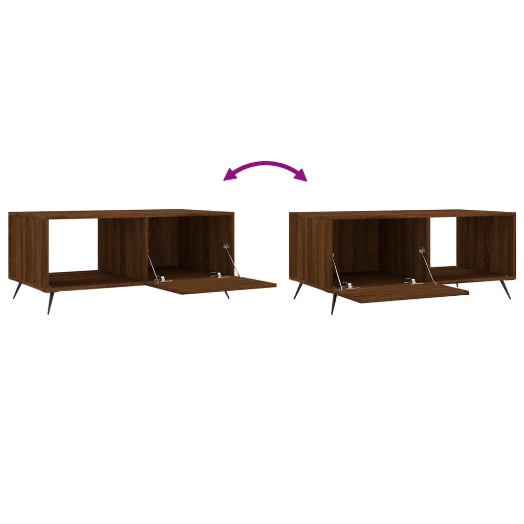 Couchtisch Braun Eichen-Optik 90x50x40 cm Holzwerkstoff