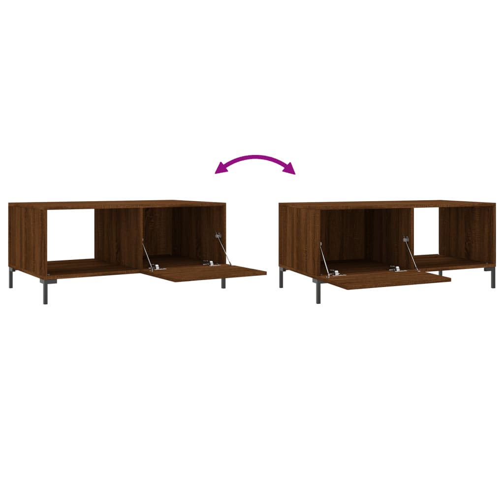 Couchtisch Braun Eichen-Optik 90x50x40 cm Holzwerkstoff