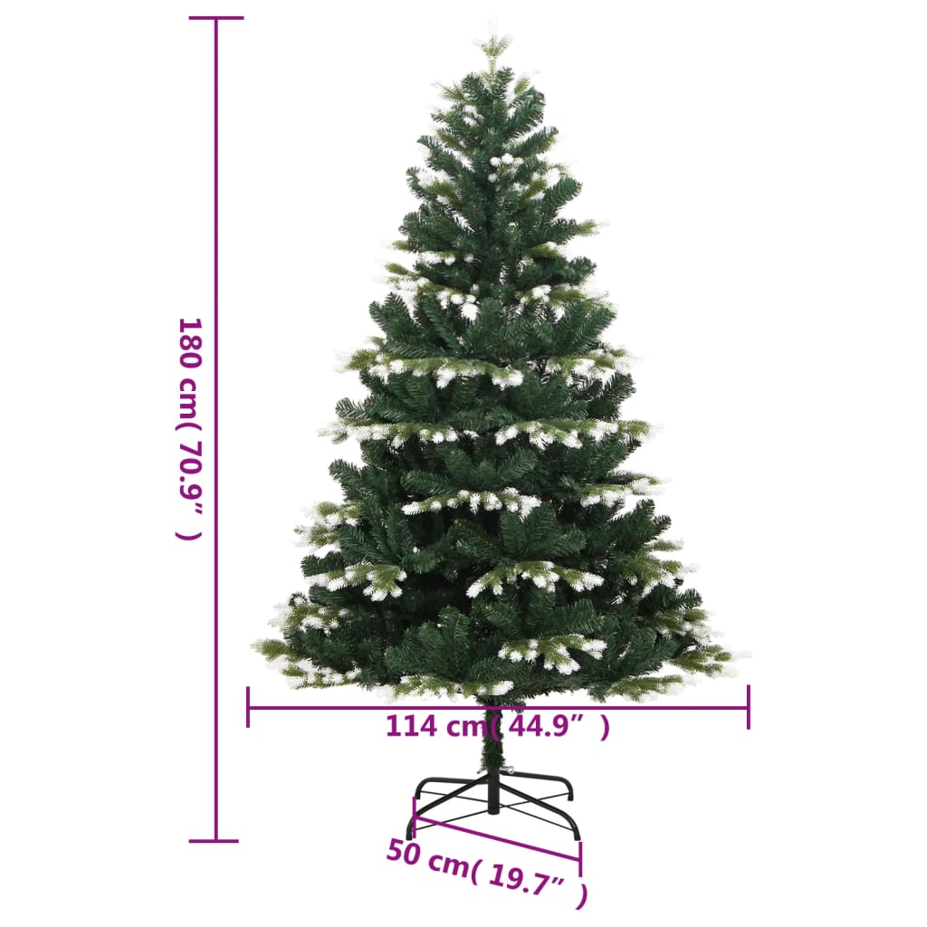 Künstlicher Weihnachtsbaum Klappbar Beschneit 180 cm