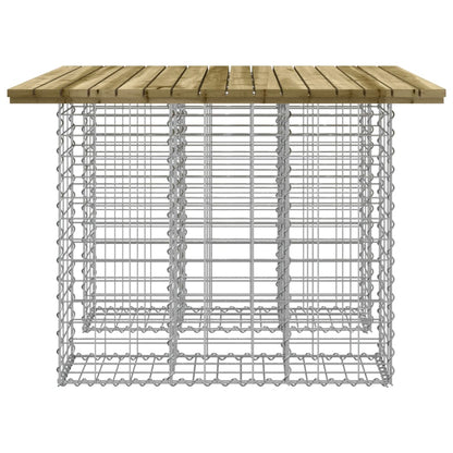 Gartenbank aus Gabionen 100x102x72 cm Kiefernholz Imprägniert