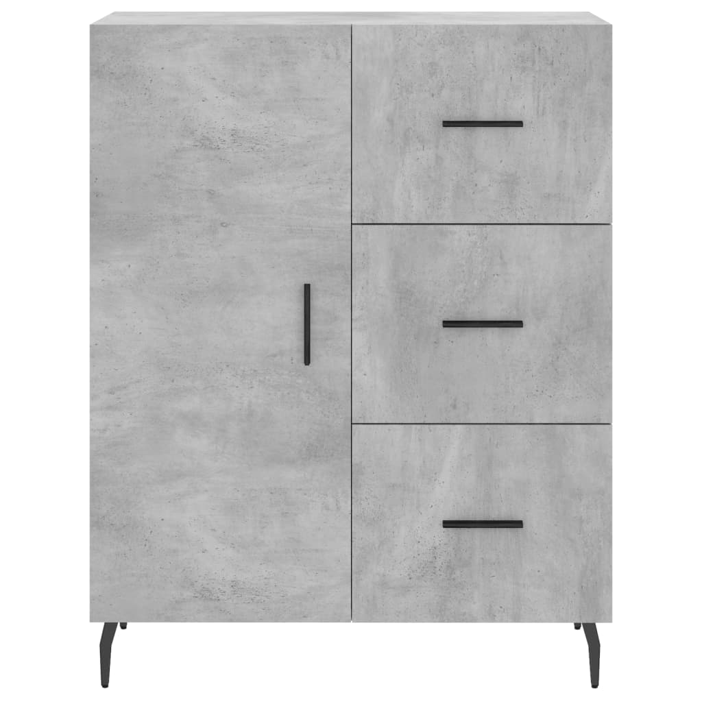 Alacena hormigón gris 69,5x34x180 cm de madera